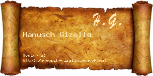 Hanusch Gizella névjegykártya
